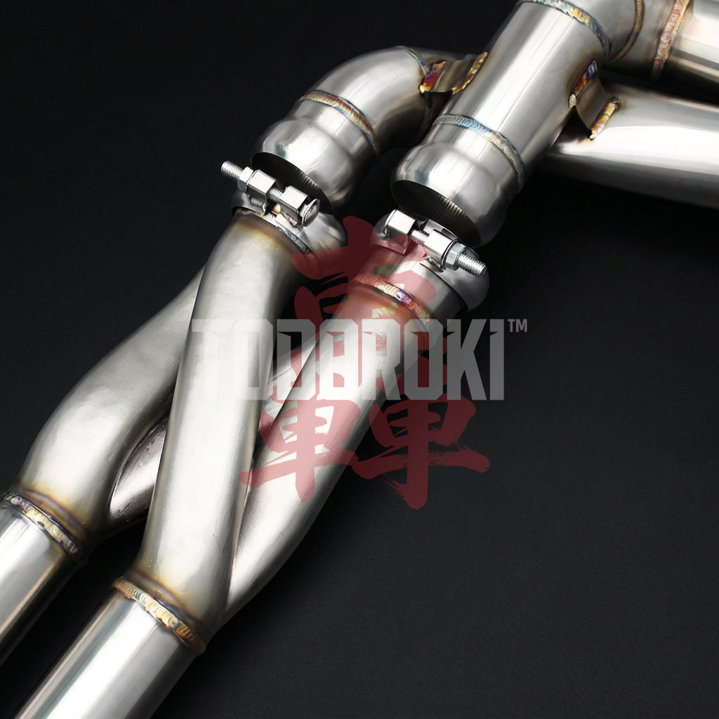 TODOROKI™ SINGLE ワンオフ Zパイプ等長1本出しマフラー BMW M3 F80/M4 F82・F83（S55） 画像2