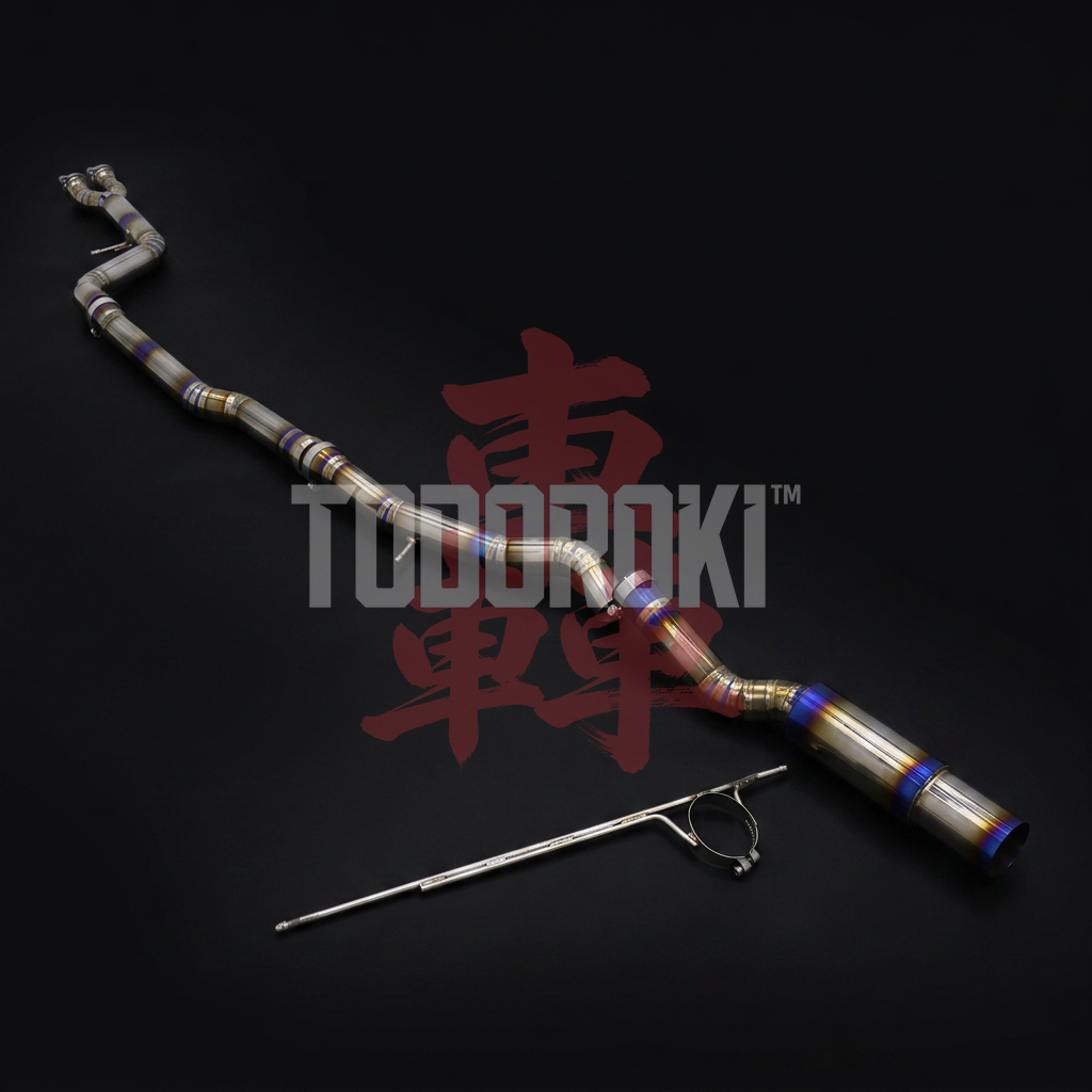 TODOROKI™ SINGLE TITANIUM ワンオフ フルチタン1本出しマフラー BMW M3 F80/M4 F82・F83（S55） 画像2