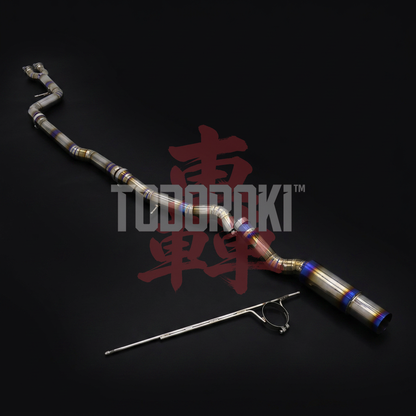 TODOROKI™ SINGLE TITANIUM ワンオフ フルチタン1本出しマフラー BMW M3 F80/M4 F82・F83（S55） 画像2