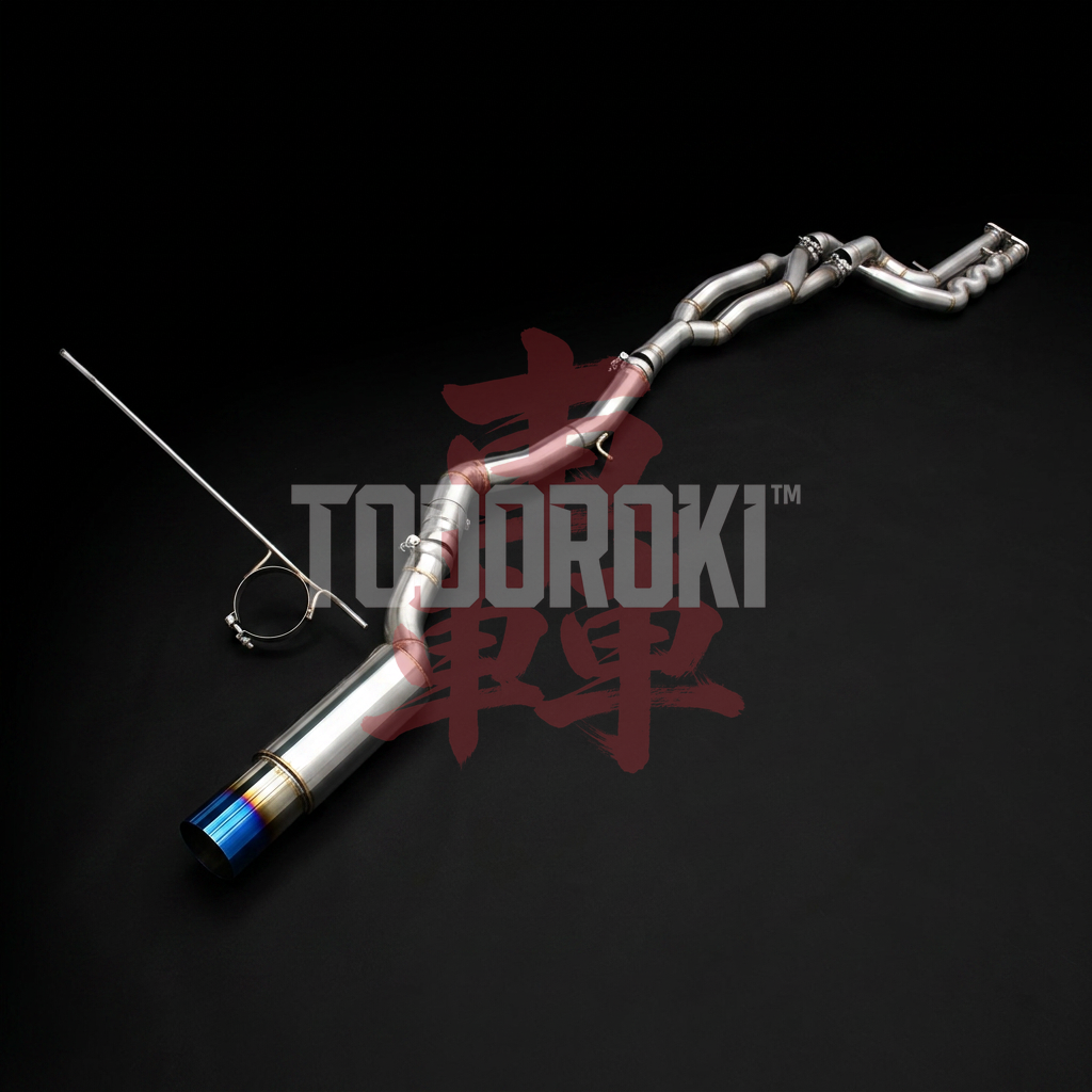 TODOROKI™ SINGLE ワンオフ Zパイプ等長1本出しマフラー BMW M3 F80/M4 F82・F83（S55） 画像3