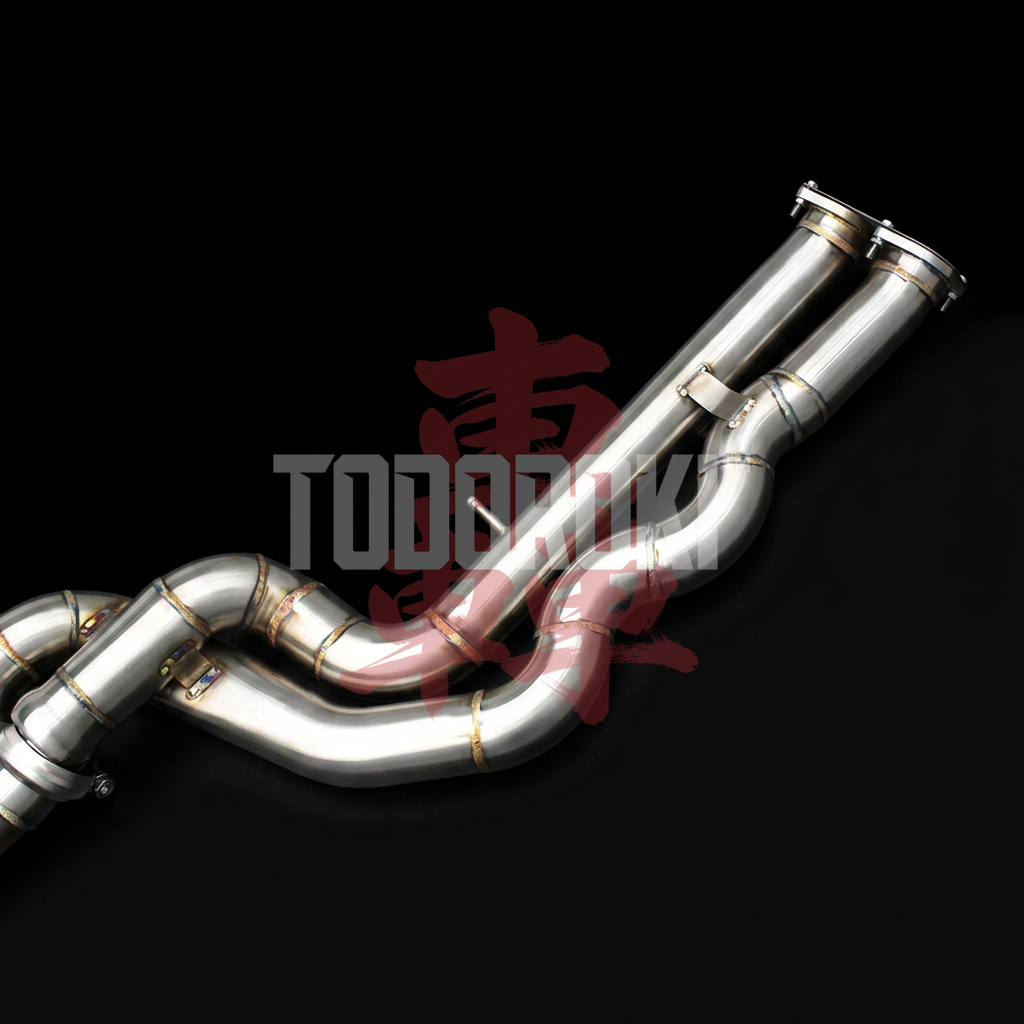 TODOROKI™ VALVE RS ワンオフ Zパイプ等長キャットバック可変バルブマフラー BMW M3 F80/M4 F82・F83（S55） 画像4