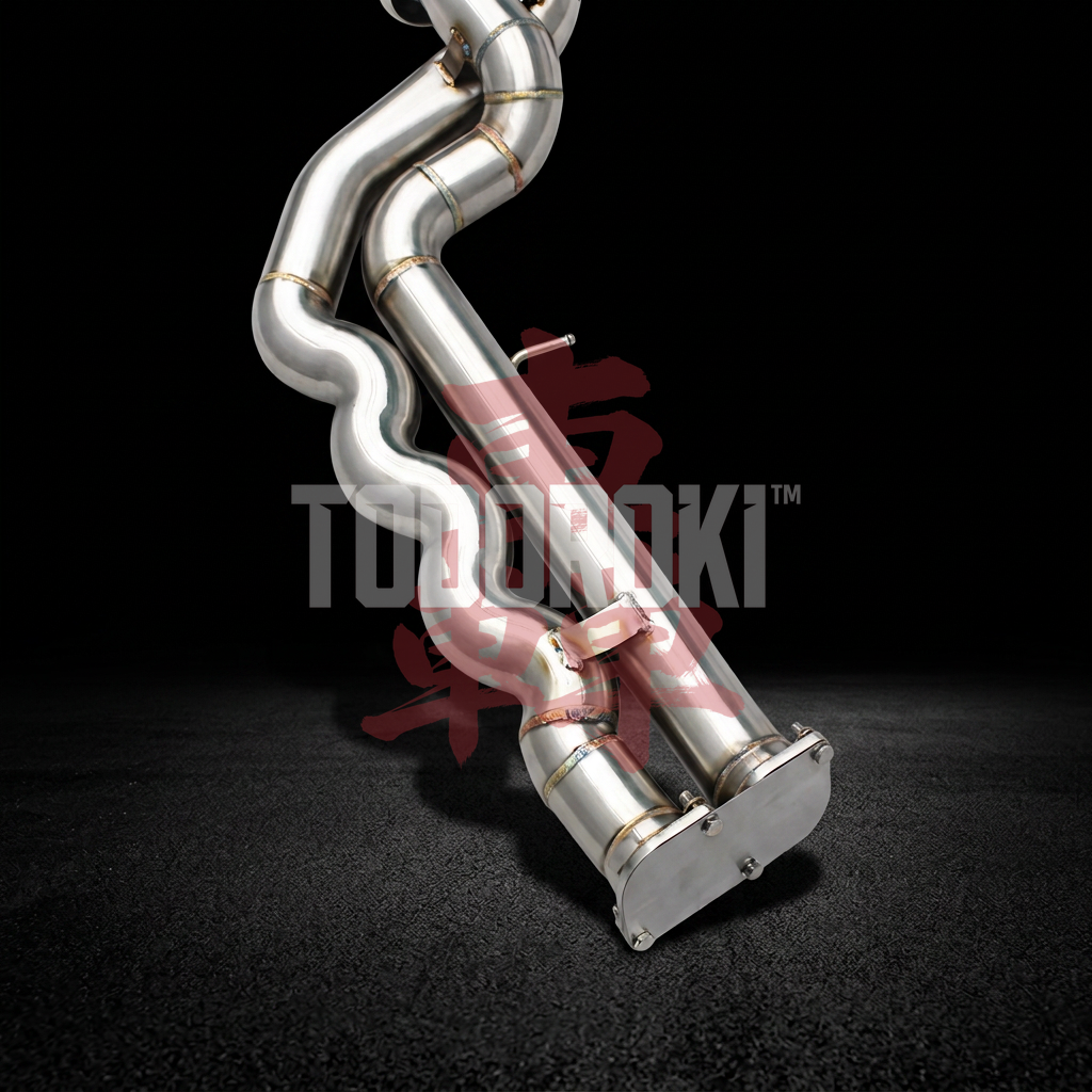 TODOROKI™ SINGLE ワンオフ Zパイプ等長1本出しマフラー BMW M3 F80/M4 F82・F83（S55） 画像4
