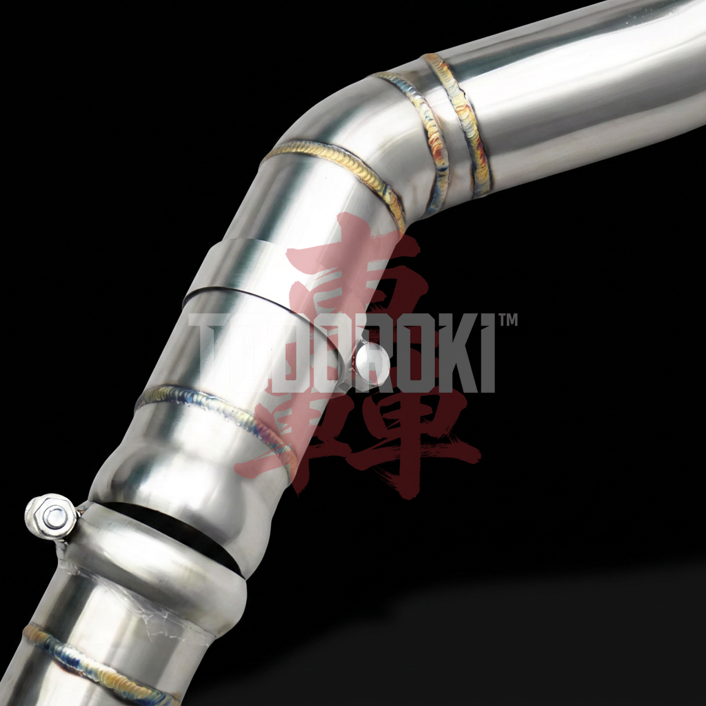 TODOROKI™ SINGLE ワンオフ Zパイプ等長1本出しマフラー BMW M3 F80/M4 F82・F83（S55） 画像5