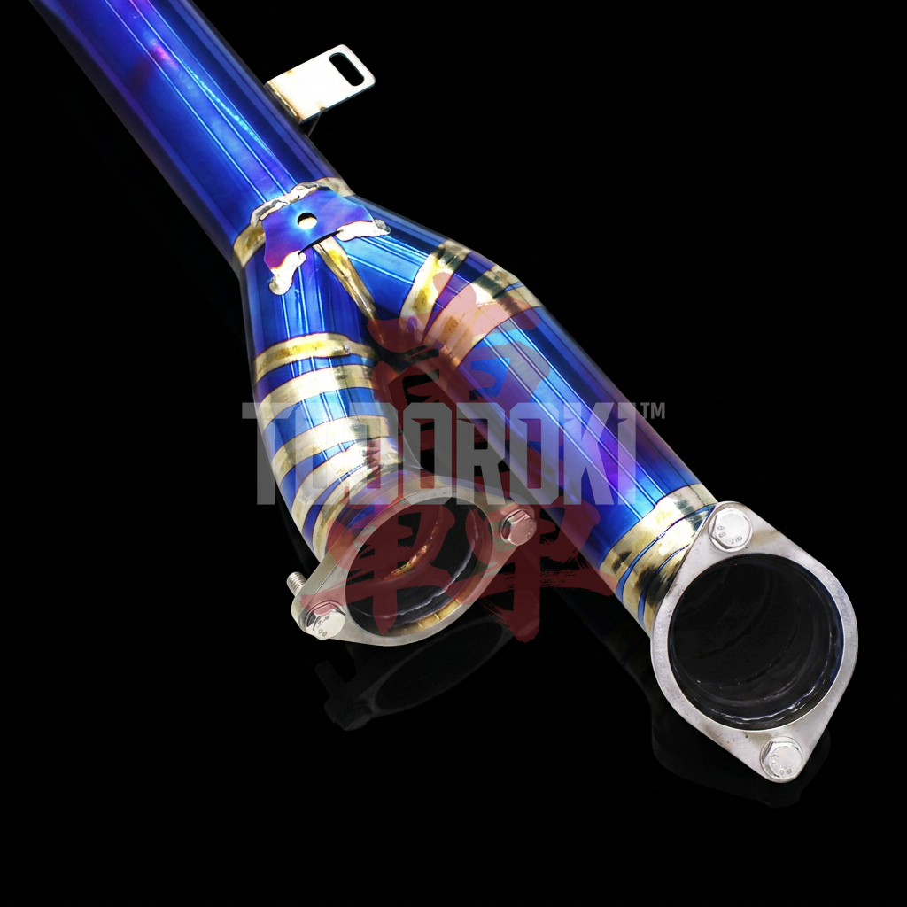 TODOROKI™ SINGLE TITANIUM ワンオフ フルチタン1本出しマフラー BMW M3 G80・G81/M4 G82・G83（S58） 画像5