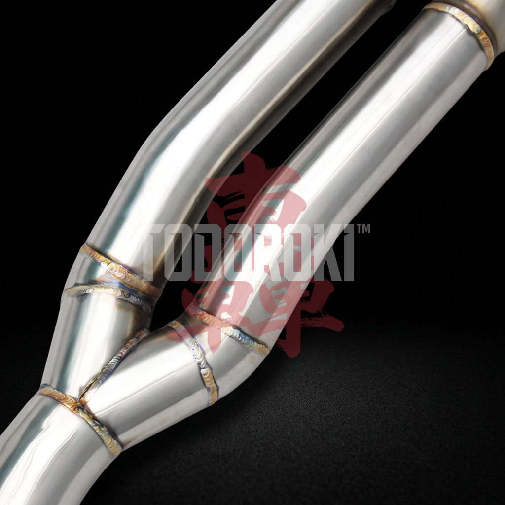 TODOROKI™ SINGLE ワンオフ Zパイプ等長1本出しマフラー BMW M3 F80/M4 F82・F83（S55） 画像6