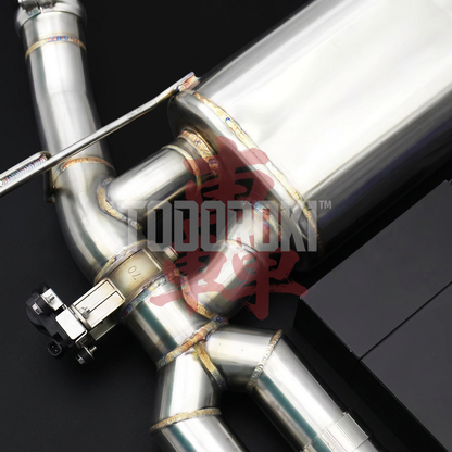 TODOROKI™ VALVE RS ワンオフ Zパイプ等長キャットバック可変バルブマフラー BMW M3 F80/M4 F82・F83（S55） 画像6