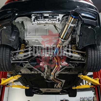 TODOROKI™ SINGLE TITANIUM ワンオフ フルチタン1本出しマフラー｜BMW M3 F80 / M4 F82・F83（S55）用