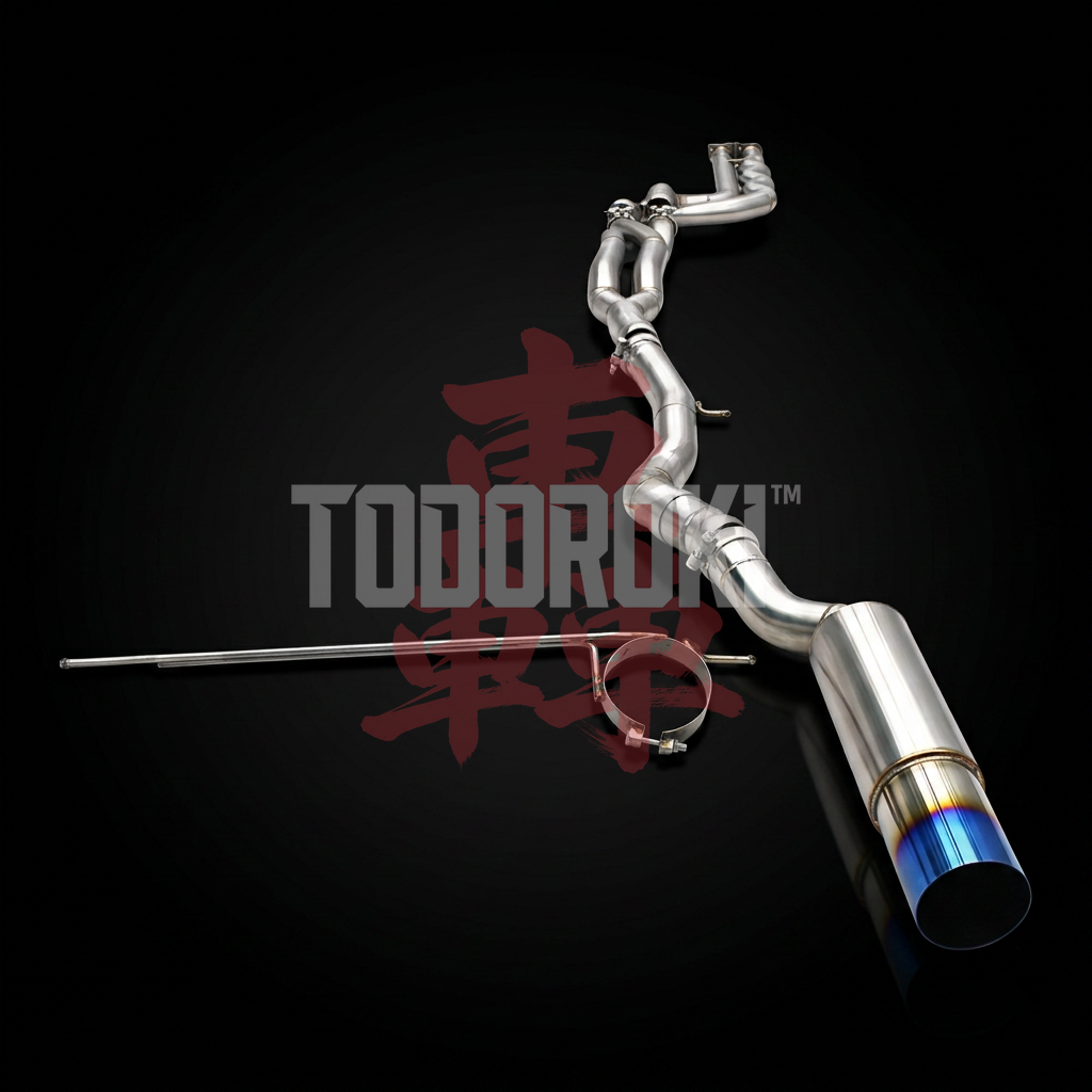 TODOROKI™ SINGLE ワンオフ Zパイプ等長1本出しマフラー BMW M3 F80/M4 F82・F83（S55） 画像8