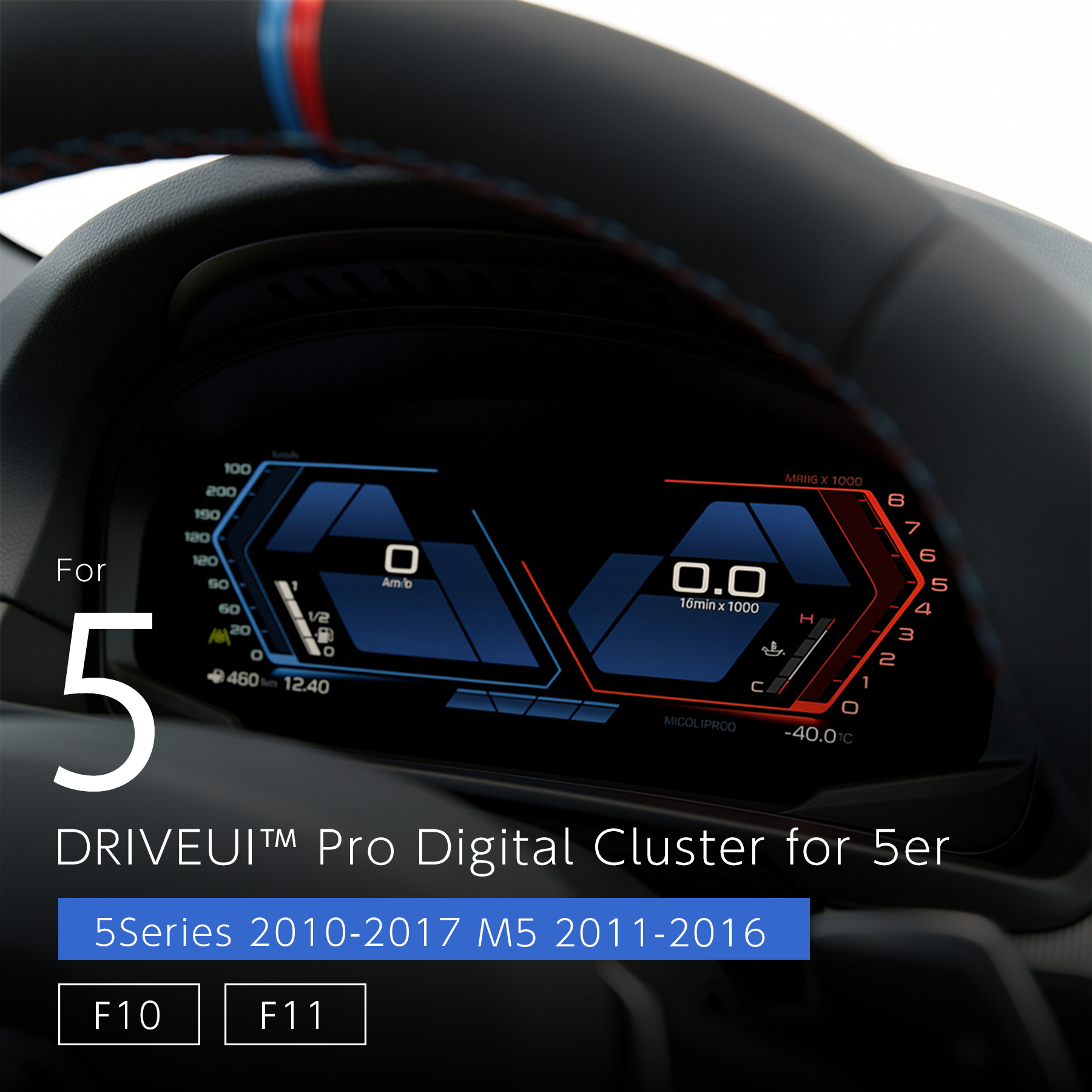 DriveUI Pro デジタルメーター - BMW 5シリーズ M5 F10 F11 F07