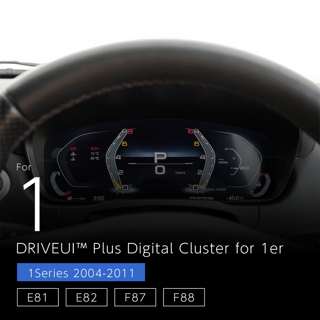 DriveUI Plus Digital Cluster - BMW 1 Series E81 E82 E87 E88