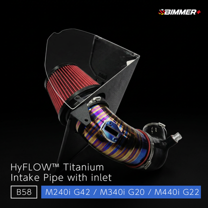 HyFLOW™︎ Titanium Intake Pipe (with Inlet) - BMW M240i G42 / M340i G20 / M440i G22(B58 GEN2)