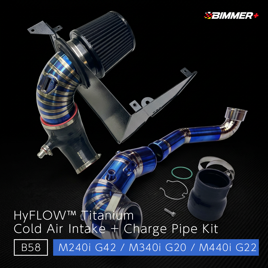 HyFLOW™︎ Titanium Cold Air Intake + Charge Pipe Kit with Inlet - BMW M240i G42 / M340i G20 / M440i G22 (B58 GEN2)