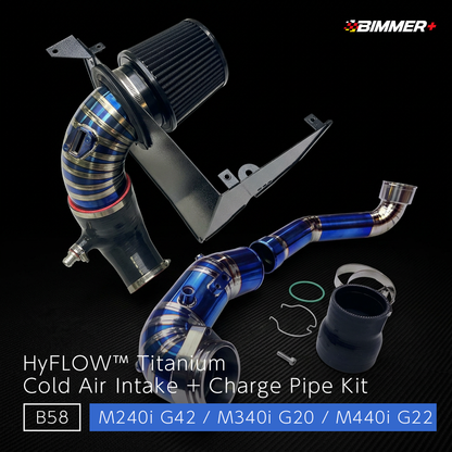 HyFLOW™︎ Titanium Cold Air Intake + Charge Pipe Kit with Inlet - BMW M240i G42 / M340i G20 / M440i G22 (B58 GEN2)