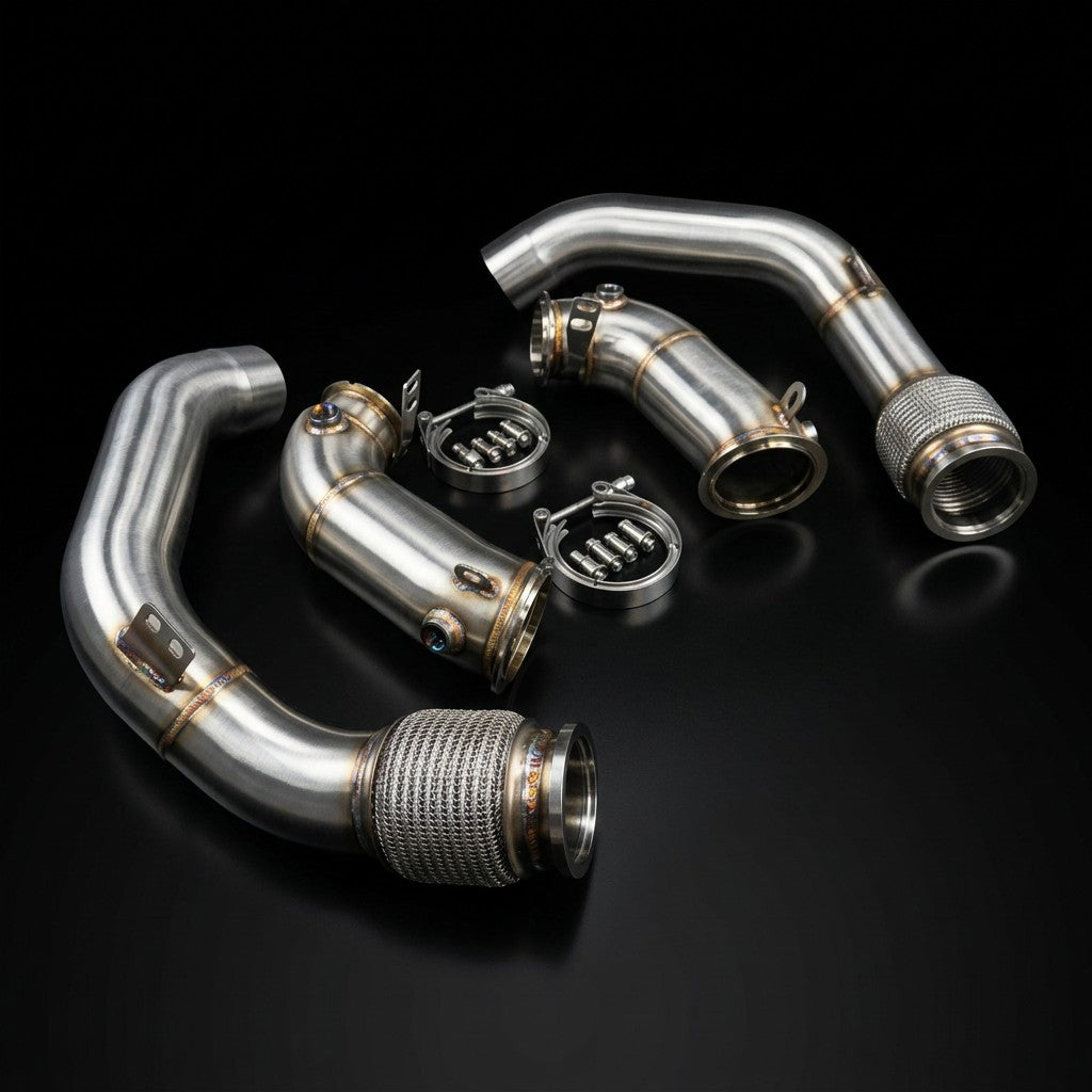 HYFLOW™ ステンレス ダウンパイプ BMW M5 F90 / M8 F91-F93（S63M）
