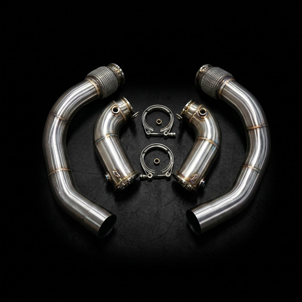 HYFLOW™ ステンレス ダウンパイプ BMW X5M F95 / X6M F96（S63）