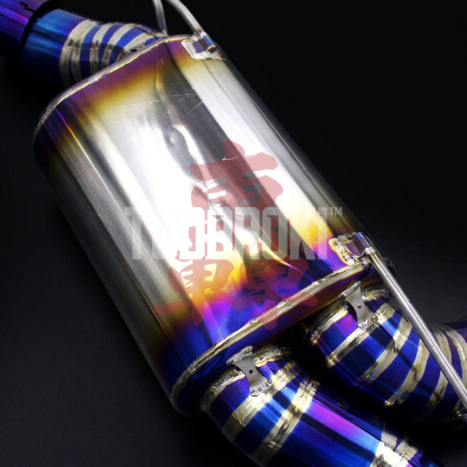 M140i F20 F21 titanium exhaust rear silencer close-up