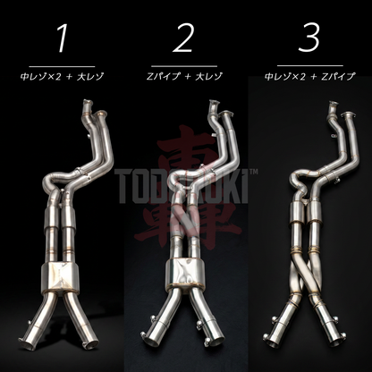 TODOROKI™ VALVE RS TITANIUM ワンオフ Zパイプ等長フルチタン可変バルブマフラー BMW M3 G80・G81/M4 G82・G83/M2 G87（S58） 画像8