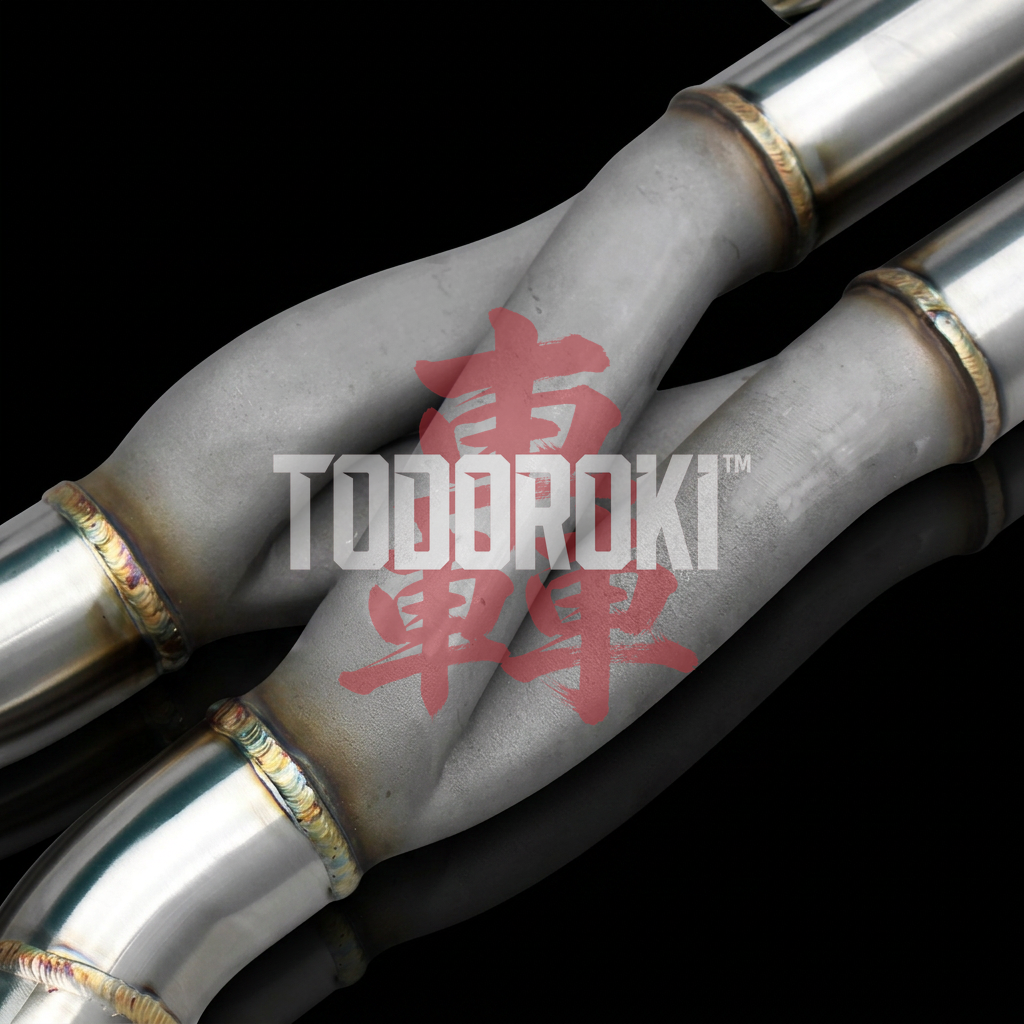 TODOROKI™ VALVE RS TITANIUM ワンオフ デュアルZパイプフルチタン可変バルブマフラー｜BMW M3 E90 / E92 / E93（S65）用