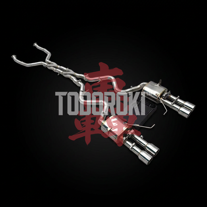 TODOROKI™ VALVE RS TITANIUM ワンオフ デュアルZパイプフルチタン可変バルブマフラー｜BMW M3 E90 / E92 / E93（S65）用