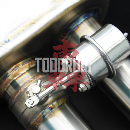 TODOROKI™ VALVE RS TITANIUM ワンオフ デュアルZパイプフルチタン可変バルブマフラー｜BMW M3 E90 / E92 / E93（S65）用