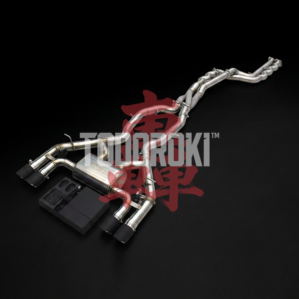 TODOROKI™ VALVE RS ワンオフ Zパイプ等長キャットバック可変バルブマフラー｜BMW M2 Competition F87（S55）用