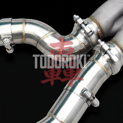 TODOROKI™ VALVE RS ワンオフ Zパイプ等長キャットバック可変バルブマフラー｜BMW M2 Competition F87（S55）用