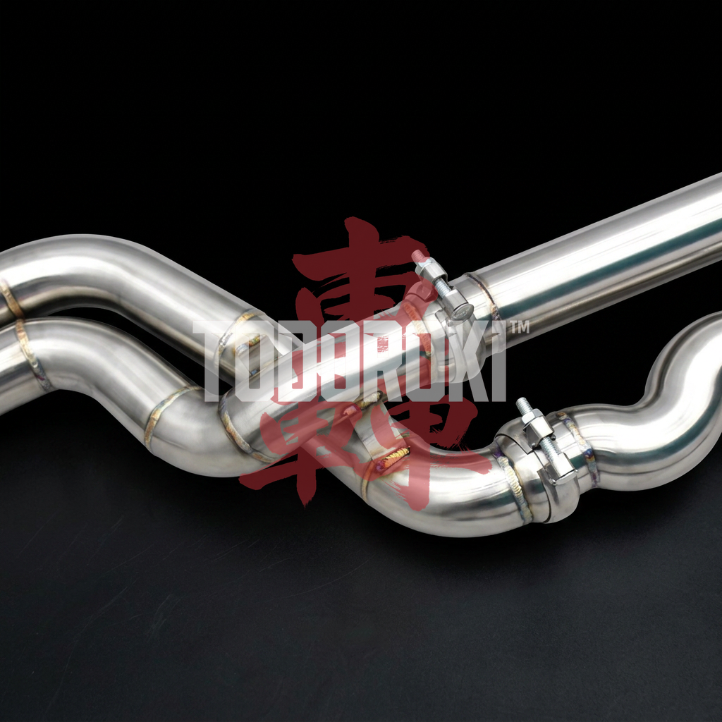 TODOROKI™ VALVE RS ワンオフ Zパイプ等長キャットバック可変バルブマフラー｜BMW M2 Competition F87（S55）用