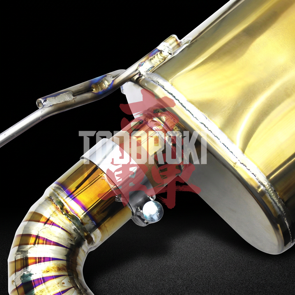 TODOROKI™ VALVE RS TITANIUM ワンオフ 等長中間フルチタン可変バルブマフラー｜BMW M2 Competition F87（S55）用