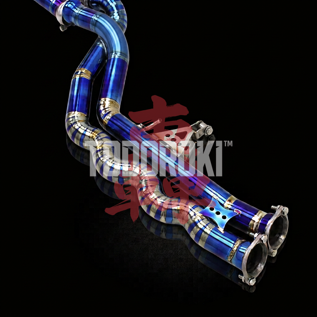 TODOROKI™ VALVE RS TITANIUM ワンオフ 等長中間フルチタン可変バルブマフラー｜BMW M2 Competition F87（S55）用