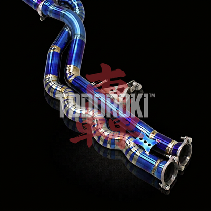TODOROKI™ VALVE RS TITANIUM ワンオフ 等長中間フルチタン可変バルブマフラー｜BMW M2 Competition F87（S55）用
