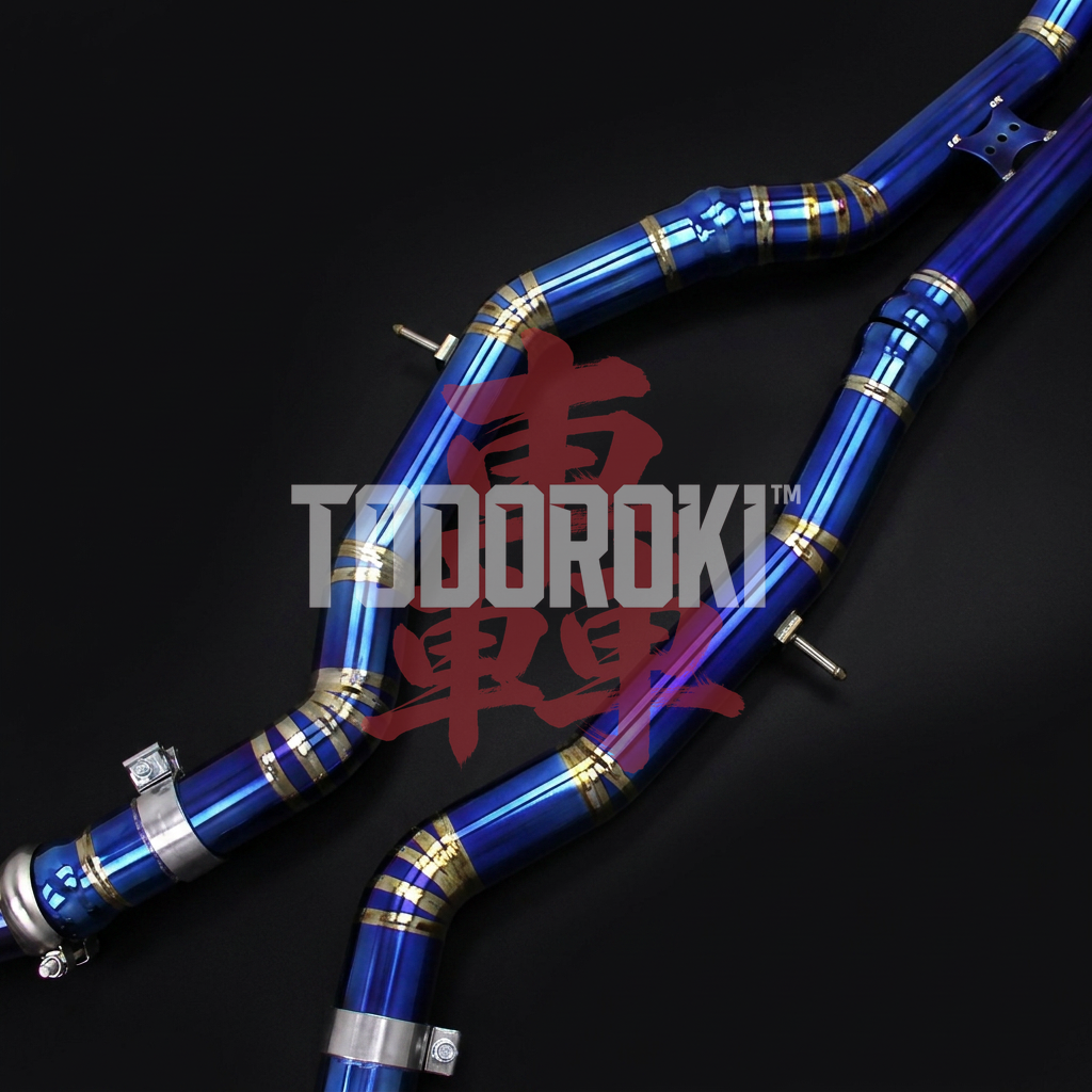 TODOROKI™ VALVE RS TITANIUM ワンオフ 等長中間フルチタン可変バルブマフラー｜BMW M3 F80 / M4 F82・F83（S55）用