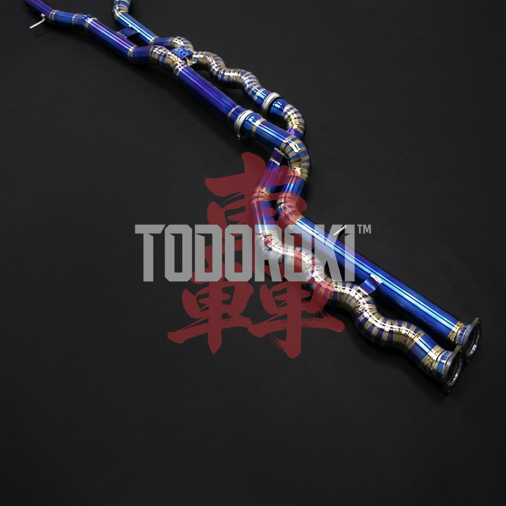 TODOROKI™ VALVE RS TITANIUM ワンオフ 等長中間フルチタン可変バルブマフラー｜BMW M3 F80 / M4 F82・F83（S55）用