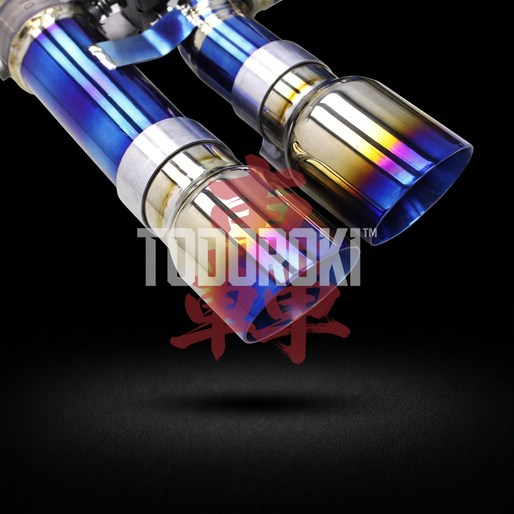 TODOROKI™ VALVE RS TITANIUM ワンオフ 等長中間フルチタン可変バルブマフラー｜BMW M3 F80 / M4 F82・F83（S55）用