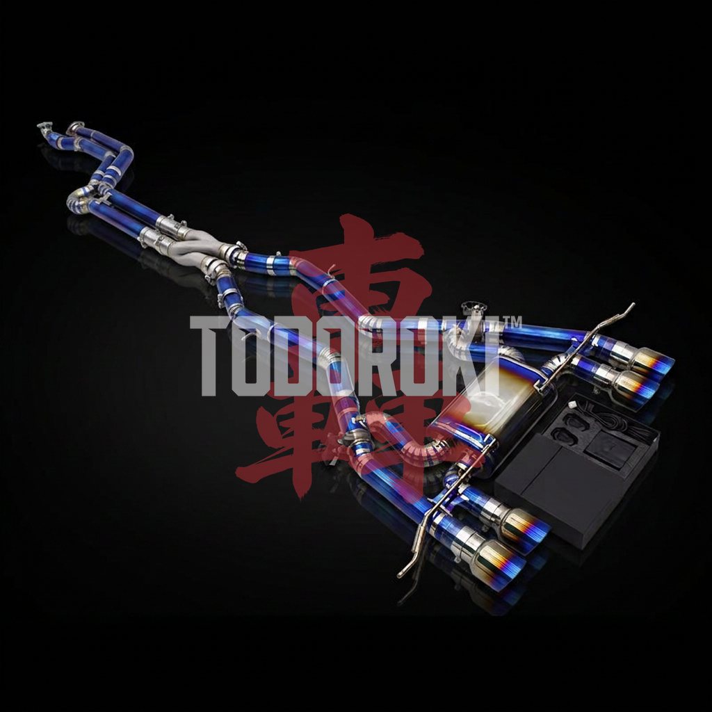 TODOROKI™ VALVE RS TITANIUM ワンオフ Zパイプ等長フルチタン可変バルブマフラー BMW M3 G80・G81/M4 G82・G83/M2 G87（S58） 画像3