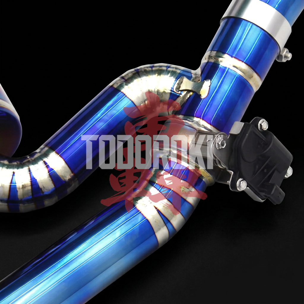 TODOROKI™ VALVE RS TITANIUM ワンオフ Zパイプ等長フルチタン可変バルブマフラー BMW M3 G80・G81/M4 G82・G83/M2 G87（S58） 画像4