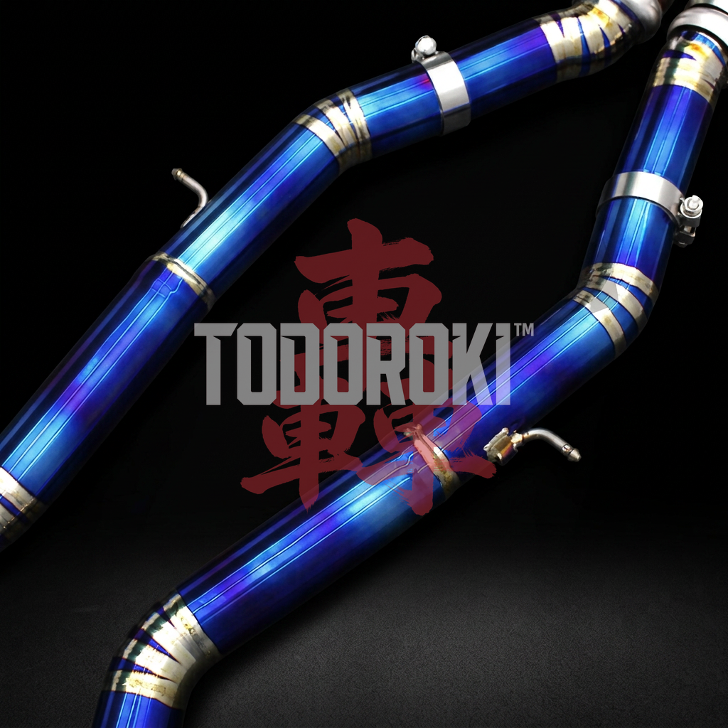 TODOROKI™ VALVE RS TITANIUM ワンオフ Zパイプ等長フルチタン可変バルブマフラー BMW M3 G80・G81/M4 G82・G83/M2 G87（S58） 画像7