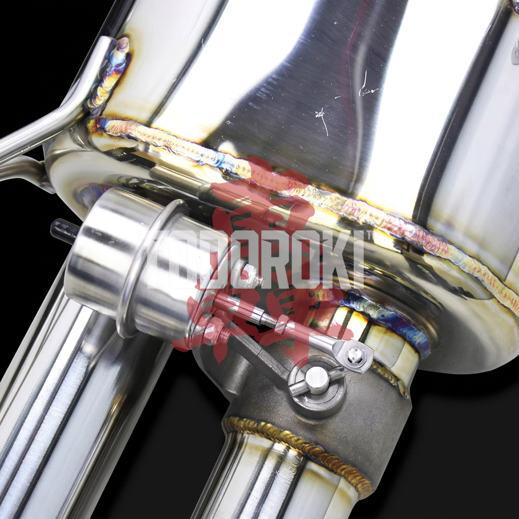TODOROKI™ VALVE RS ワンオフ Xパイプ可変バルブマフラー｜BMW M3 E90 / E92 / E93（S65）用