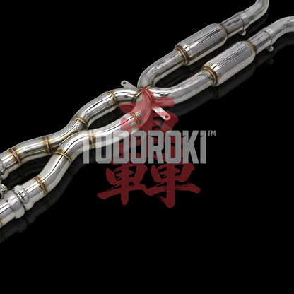 TODOROKI™ VALVE RS ワンオフ Xパイプ可変バルブマフラー｜BMW M3 E90 / E92 / E93（S65）用