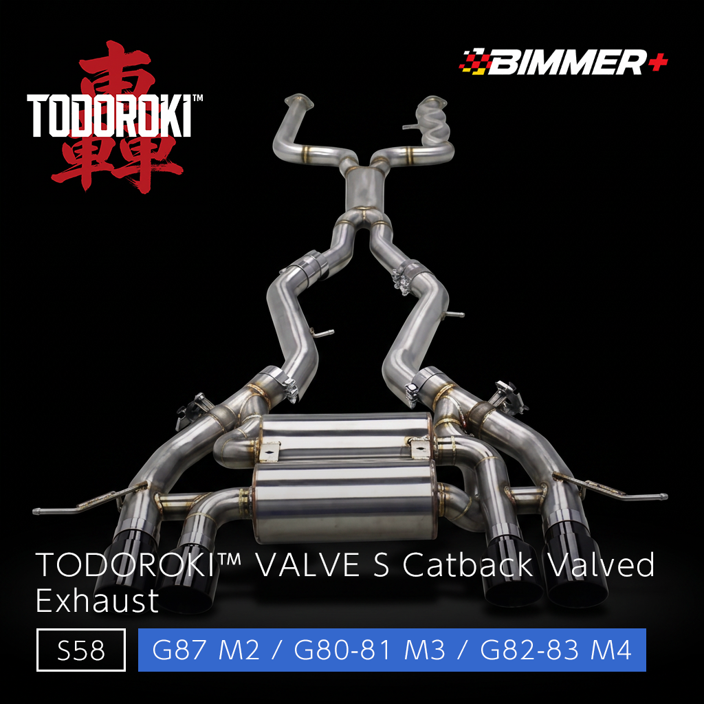 TODOROKI™ VALVE S キャットバック可変バルブマフラー｜BMW M3 G80・G81 / M4 G82・G83 / M2 G87（S58）用